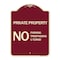 Signmission Private Property No Parking No Trespassing U Turns! Heavy-Gauge Alum Sign, 24" x 18", BU-1824-24621 A-DES-BU-1824-24621 - alternate 1